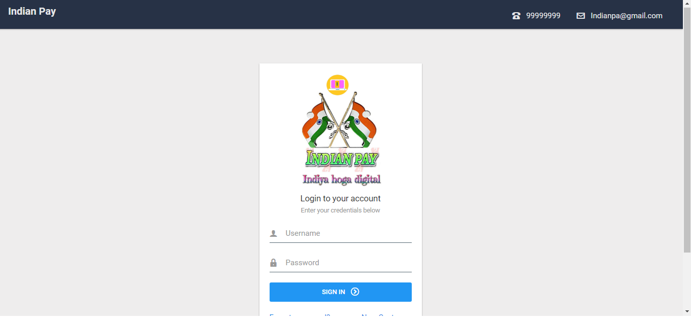 New Indian Pay Login