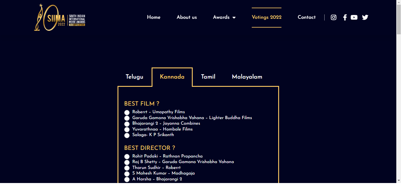 siima awards 2022 vote online